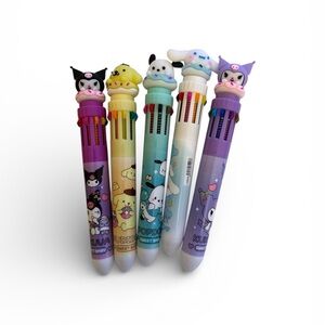 Sanrio Multicolor Character Pens with Cute Toppers